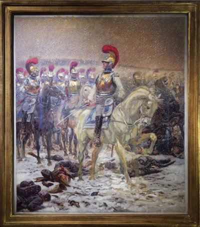 चार्ज से पहले, काराबिनरोस ने विंकोवो (या टैरोटिनो, रूस) की लड़ाई ली थी द्वारा Jean Baptiste Edouard Detaille