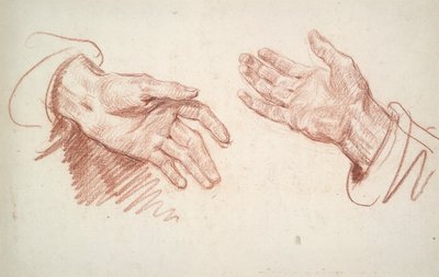 दो हाथों का अध्ययन द्वारा Jean-Baptiste Greuze