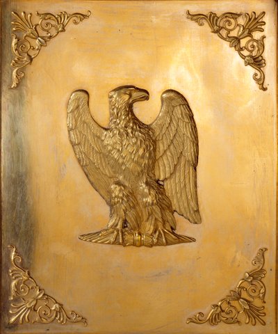 शाही ईगल का सजाया हुआ ढक्कन, सम्राट नेपोलियन I (1769-1821) का प्रतीक जीन बैप्टिस्ट इसाबे (1767-1855) 1814 द्वारा महसूस किया गया निजी संग्रह द्वारा जीन-बैप्टिस्ट इसाबे