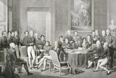 1814-1815 में विएना की कांग्रेस में भाग लेने वाले द्वारा जीन-बैप्टिस्ट इसाबे