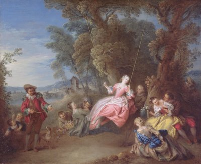 स्विंग (तेल कैनवास पर) द्वारा Jean Baptiste Joseph Pater