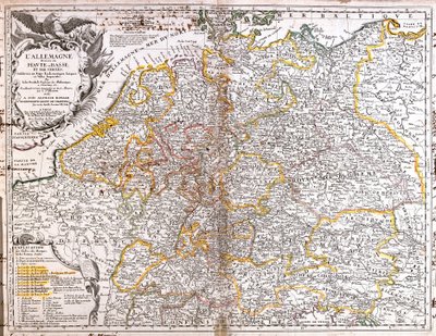 जर्मनी का नक्शा (1703) (उत्कीर्णन) द्वारा जीन बैप्टिस्ट नोलिन