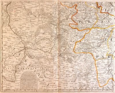 इले डी फ्रांस के दक्षिण पश्चिम का नक्शा द्वारा जीन बैप्टिस्ट नोलिन
