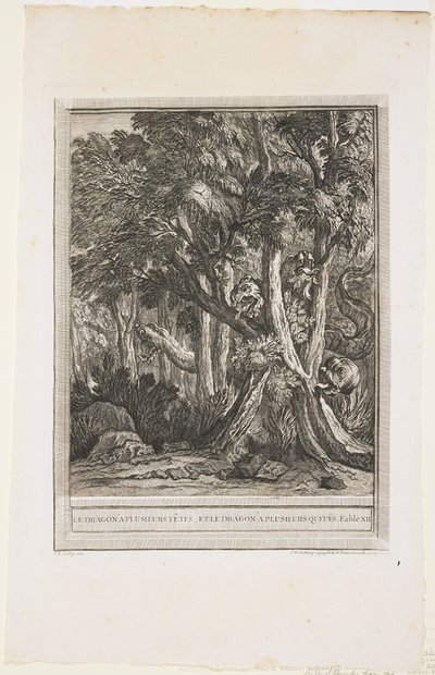 कई प्रमुखों के ड्रैगन, कल्पित बारहवीं, सी। 1753-1755 द्वारा जीन बैप्टिस्ट ओड्री