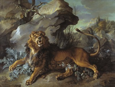 द लायन एंड द फ्लाई, 1732 द्वारा जीन बैप्टिस्ट ओड्री