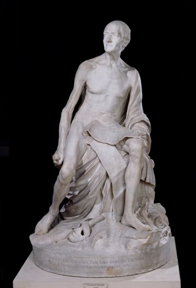 वोल्टेयर की बैठी प्रतिमा (1694-1778) 1776 (संगमरमर) द्वारा Jean Baptiste Pigalle