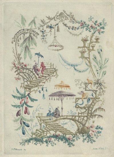 चाइनीज़ अरबेस्क नोटबुक के न्यू सूट से चिनोसरी, 1790-99। द्वारा जीन बैप्टिस्ट पेलमेंट