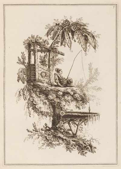 प्लेट 7, quot;बारह मछुआरों और शिकारियों का सुइटquot; द्वारा Jean Baptiste Pillement
