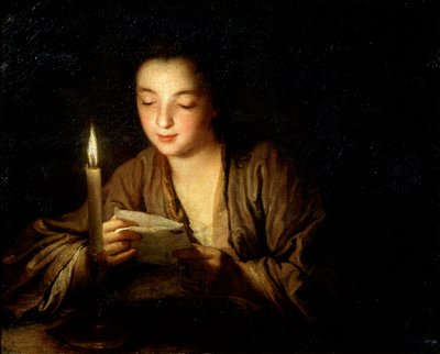 कैंडल वाली लड़की, 17 वीं शताब्दी के अंत या 18 वीं सदी की शुरुआत में। द्वारा Jean Baptiste Santerre