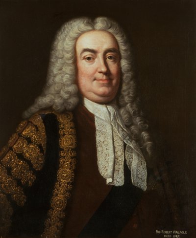 सर रॉबर्ट वालपोल का चित्र, c.1740 (कैनवास पर तेल) द्वारा जीन बैप्टिस्ट वैन (स्टूडियो) लू