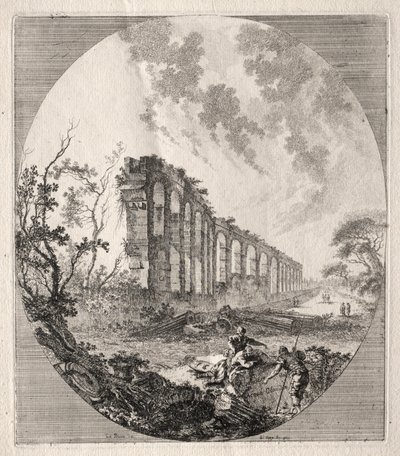 प्राचीन खंडहर: प्राचीन एक्वाडक्ट, 1756। द्वारा जीन क्लाउड रिचर्ड डी सेंट नोनो