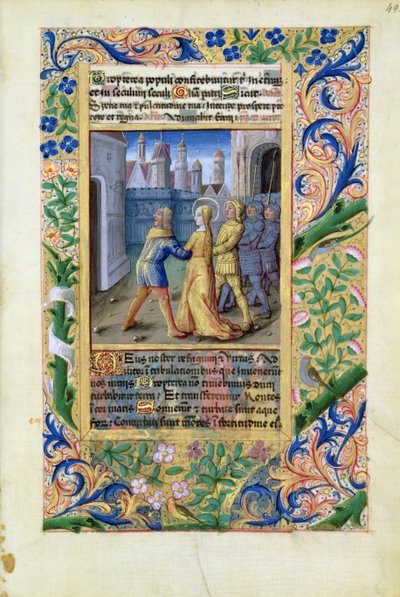 सुश्री लाट। QvI126 f.45 जूडिथ को असीरियन द्वारा जब्त किया जा रहा है, लुईस की घंटे की किताब से द्वारा जीन कोलम्बे