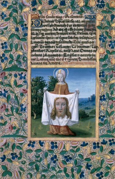 सुश्री लाट। QvI126 f.90v सेंट वेरोनिका, &39;बुक ऑफ ऑवर्स ऑफ लुई डी&39;ओर्लियंस&39;, 1469 से द्वारा जीन कोलम्बे