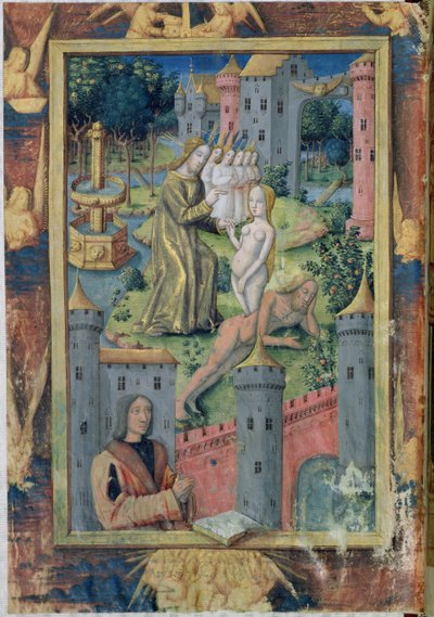 सुश्री लाट। QvI126 fol.11 ऑरलियन्स की लुईस ऑफ बुक ऑफ ईव से क्रिएशन ऑफ ऑव, 1490 द्वारा जीन कोलम्बे
