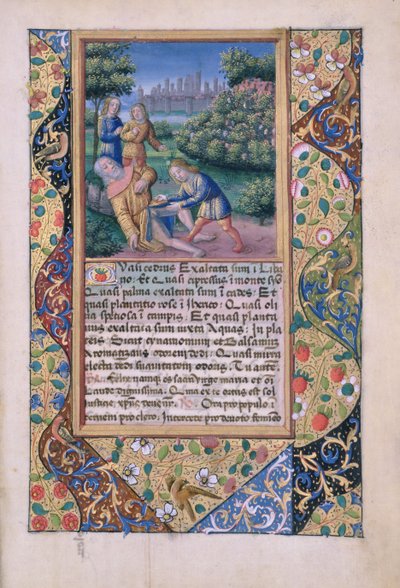 सुश्री लाट। QvI126 fol.17 नूह के नशे में, बुक ऑफ ऑवर ऑफ डेस डोरलियंस, 1490 से द्वारा जीन कोलम्बे