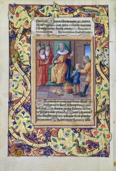 सुश्री लाट। QvI126 fol.23v यूसुफ ने फिरौन के सपनों की व्याख्या की, लुईस की किताबों से घंटे dOrlive, 1490 द्वारा जीन कोलम्बे