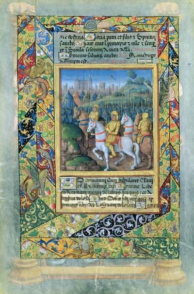 सुश्री लाट। QvI126 fol.28v इजरायलियों की सेना, लुईस की किताबों से घंटे, d90, द्वारा जीन कोलम्बे