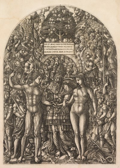 एडम और ईव की शादी, 1555। द्वारा जीन ड्वेट