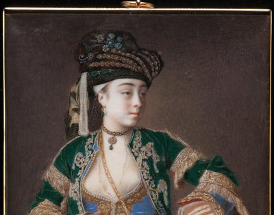 लौरा तारसी, "ए ग्रीशियन लेडी", 1745-1749 द्वारा जीन ऑटिने लिओटार्ड