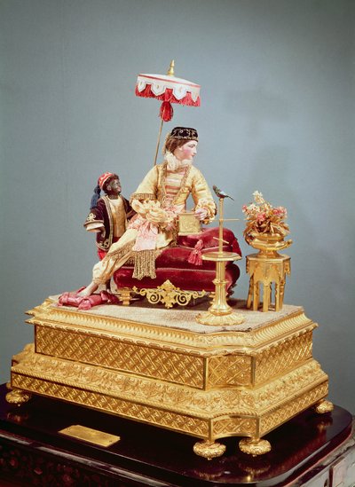 द सिंगिंग लेसन का ऑटोमेटन, 1844 (मिश्रित मीडिया) द्वारा जीन यूजीन रॉबर्ट