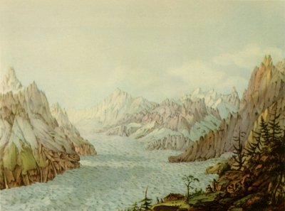 द मेर डे ग्लेस या ग्लेशियर डेस बोइस, 1787, 1946। द्वारा जीन फ्रेंकोइस अल्बानिस डी ब्यूमोंट