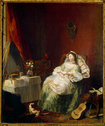 जीन फ्रेंकोइस कोलसन (१७३३-१८०३) द्वारा १८वीं शताब्दी की द गुड न्यू पेंटिंग द्वारा जीन फ्रेंकोइस कोल्सन