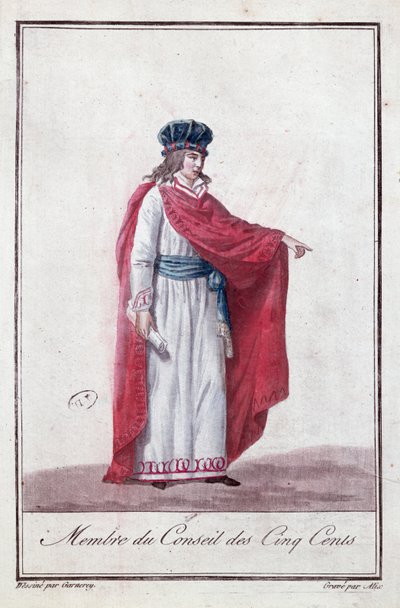 1795-99 के निदेशक काल के दौरान पांच सौ की परिषद के सदस्य द्वारा जीन फ्रेंकोइस गार्नेरे