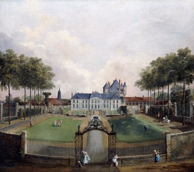Chateau de Mousseaux और इसके गार्डन के दृश्य, द्वारा Jean Francois Hue