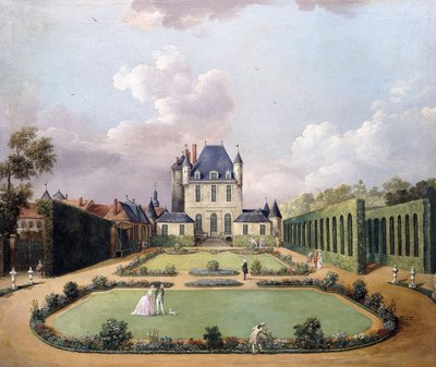 Chateau de Mousseaux और इसके गार्डन के दृश्य, द्वारा Jean Francois Hue