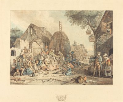 द हार्वेस्टर्स लंच, 1774। द्वारा जीन फ्रेंकोइस जेनिनट