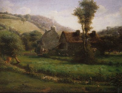 लैंडस्केप में कॉटेज, c.1871 द्वारा जीन फ्रेंकोइस बाजरा