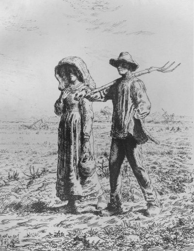 द फ़ॉर द पोर द वर्क, 1863 द्वारा जीन फ्रेंकोइस बाजरा