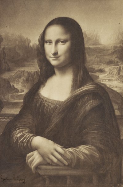 मोना लिसा की रेखाचित्र, 1854-55 (एल्बम सिल्वर प्रिंट) द्वारा जीन फ्रेंकोइस बाजरा