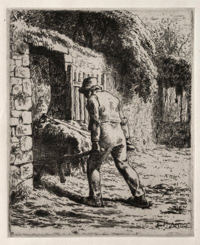 1855-1856, खाद ढेर से किसान वापसी। द्वारा जीन फ्रेंकोइस बाजरा