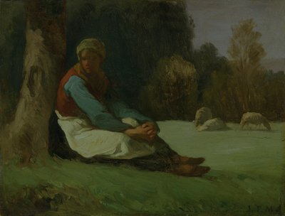 बैठा चरवाहा, c1850s द्वारा जीन फ्रेंकोइस बाजरा