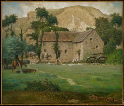 फार्म हाउस, c.1867-69 (वोव पेपर पर पेस्टल, बोर्ड पर रखा गया) द्वारा जीन फ्रेंकोइस बाजरा