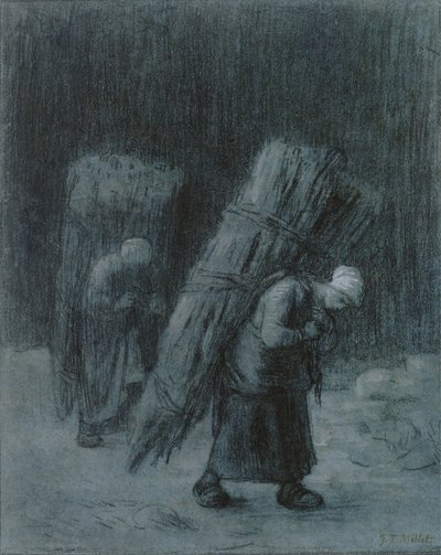 टहनियाँ ले जाने वाली महिलाएँ, c.1858 द्वारा जीन फ्रेंकोइस बाजरा