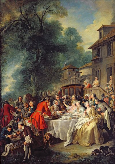 द हंट लंच, 1737 द्वारा जीन फ्रेंकोइस डे ट्रॉय