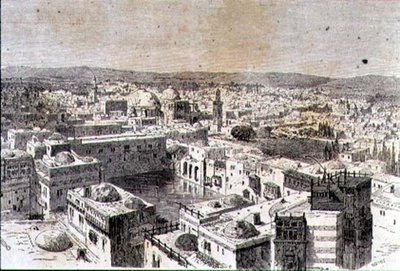 1860 के दशक में जेरूसलम (उत्कीर्णन) द्वारा जीन जॉर्जेस (बाद में) हुयोतो