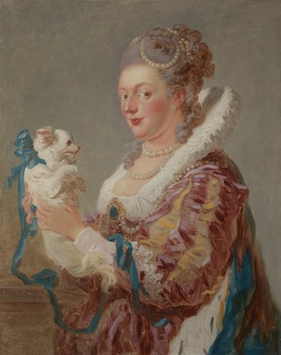 एक औरत एक कुत्ते के साथ, c.1769 (कैनवास पर तेल) द्वारा जीन ऑनर फ्रैगनार्ड
