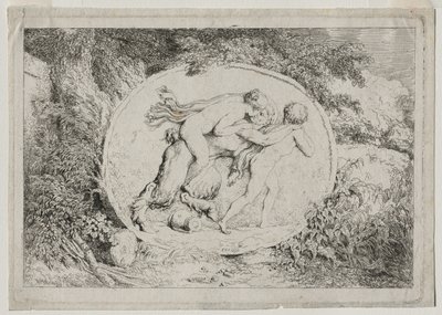 Bacchanales: Nymph Astride a Satyr, 1763। द्वारा जीन ऑनर फ्रैगनार्ड