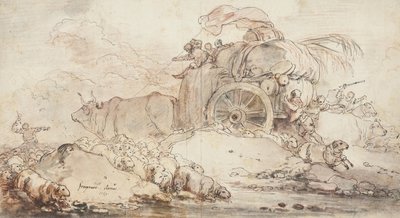 स्टाल्ड कार्ट, 1759 द्वारा जीन ऑनर फ्रैगनार्ड