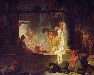 वाशरवोमेन, c.1759 द्वारा जीन ऑनर फ्रैगनार्ड