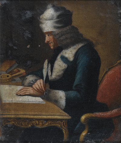 फ्रेंकोइस मैरी आउरेट डे वोल्टेयर 1694-1778 का पोर्ट्रेट द्वारा जीन ह्यूबर