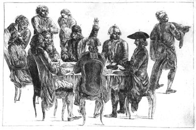द फिल्पर्स इन द सपर, c.1775 द्वारा जीन ह्यूबर