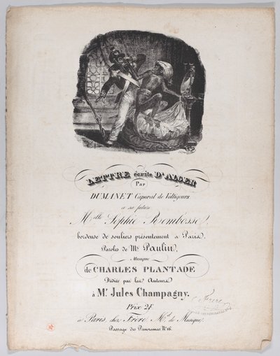 अल्जीरिया से लिखित पत्र, सीए। 1835. द्वारा जीन इग्नेस इसिडोर गेयार्ड