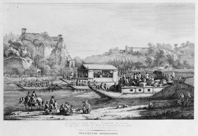 सीन पर नाव यात्रा, 1803। द्वारा जीन जैक्स बोइसियू डी