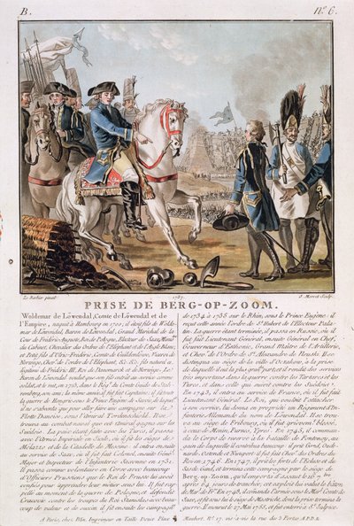 द बर्गिंग-द-द-ज़ूम, नीदरलैंड, 1747, जीन बैप्टिस्ट मोरेट द्वारा उत्कीर्ण (fl.1790-1820) 1787 द्वारा जीन जैक्स फ्रेंकोइस ले बारबियर