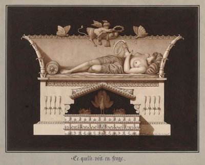 वह सपने में क्या देखती है, सीए 1794। द्वारा जीन जैक्स लेकु
