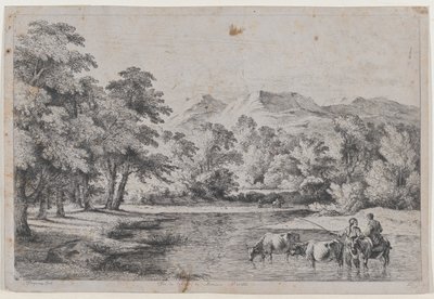 फ़ौक्विएरेस के बाद लैंडस्केप, 1772। द्वारा जीन जैक्स डी बोइसियू